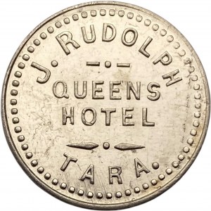 Canada Tara Ontario 10 Cent J. Rudolph Queens Hotel Merchant Token