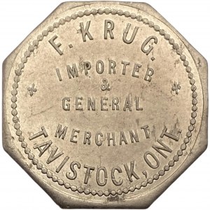 Canada Tavistock Ontario 50 Cent F. Krug Merchant Token 1012-A-B