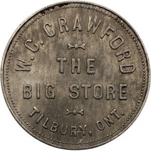 Canada Tilbury Ontario 1 Dollar W.C. Crawford Merchant Token 1032-A-Ax