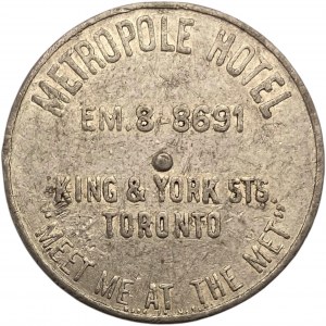 Canada Toronto Ontario Metropole Hotel Medallion