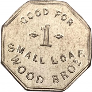 Canada Vankleek Hill Ontario 1 Small Loaf Wood Bros. Merchant Token