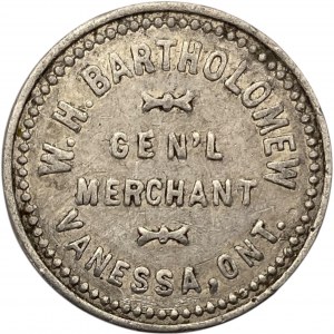 Canada Vanessa Ontario 10 Cent W.H. Bartholomew Merchant Token 1080-B-D
