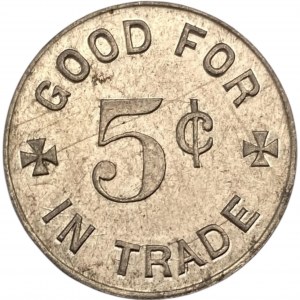 Canada Vittoria Ontario 1903 5 Cent Wilson's Dept Store Merchant Token 1088-D-E