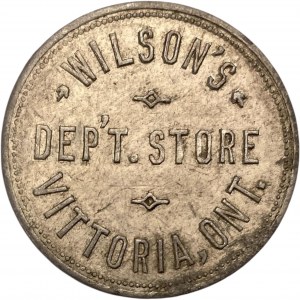 Canada Vittoria Ontario 1903 25 Cent Wilson's Dept Store Merchant Token 1088-D-C