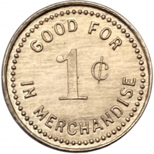 Canada Watford Ontario 1 Cent Baldwin & Carrothers Merchant Token 1124-A-F