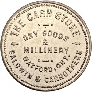 Canada Watford Ontario 25 Cent Baldwin & Carrothers Merchant Token 1124-A-C