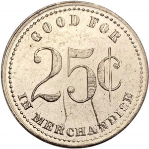 Canada Watford Ontario 25 Cent Baldwin & Carrothers Merchant Token 1124-A-C