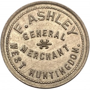 Canada West Huntingdon Ontario 25 Cent F. Ashley Merchant Token 1132-A-C