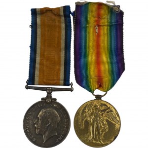 Great Britain WWI Pair to Devon Regiment