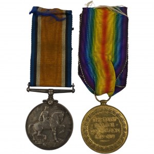 Great Britain WWI Pair to Devon Regiment