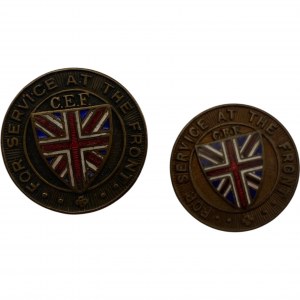 Canada CEF Badge For Service At The Front (2 pieces)