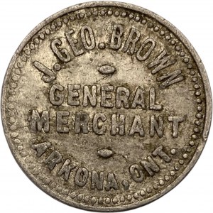 Canada Arkona Ontario 25 Cent J. Geo. Brown Merchant Token 36-B-C