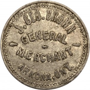 Canada Arkona Ontario 50 Cent J. Geo. Brown Merchant Token 36-B-B