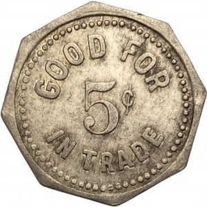 Canada Avon Ontario 5 Cent G.D. Binkley Merchant Token 54-A-E
