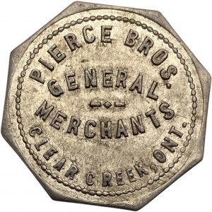 Canada Clear Creek Ontario 50 Cent Pierce Bros. Merchant Token 212-A-B