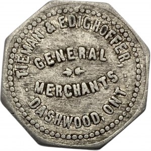 Canada Dashwood Ontario 10 Cent Tieman & Edighoffer Merchant Token 278-A-D