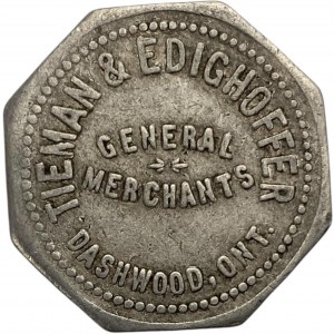 Canada Dashwood Ontario 25 Cent Tieman & Edighoffer Merchant Token 278-A-C