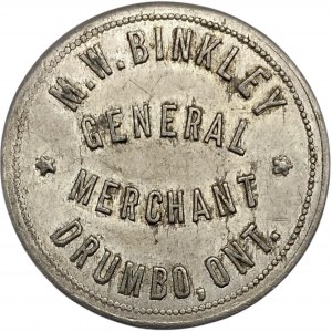 Canada Drumbo Ontario 1 Dollar M.W. Binkley Merchant Token 298-B-A