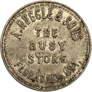 Canada Floradale Ontario 50 Cent A. Ruggle & Sons Merchant Token 3 Counterstamp 372-B-B