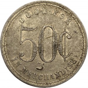 Canada Floradale Ontario 50 Cent A. Ruggle & Sons Merchant Token 3 Counterstamp 372-B-B