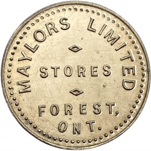 Canada Forest Ontario 25 Cent Maylor's Limited Merchant Token 384-E-C