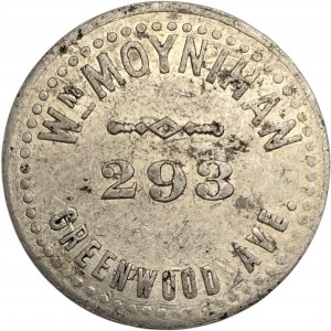 United States Detroit Greenwood Ave 1 Cent W.M. Moynihan Bottle Check Merchant Token