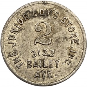 United States Buffalo NY Bailey Ave 2 Cent The Junior Boy's Store Merchant Token