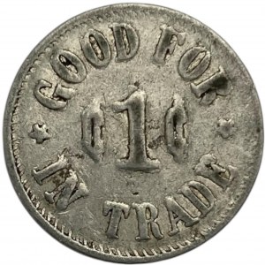Canada Galt Ontario 1 Cent Dickson's Red Cross Pharmacy Merchant Token 404-N-F