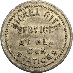 Canada Sudbury Ontario 5 Cent Nickel City Service Merchant Token 998-A-E