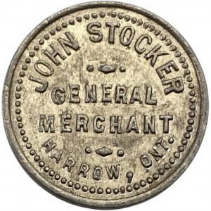 Canada Harrow 1 Cent John Stocker Merchant Token 474-A-F