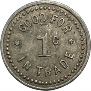 Canada Harrow 1 Cent John Stocker Merchant Token 474-A-F
