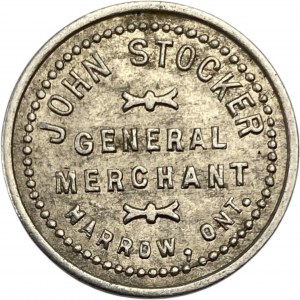 Canada Harrow Ontario 5 Cent John Stocker Merchant Token 474-A-E