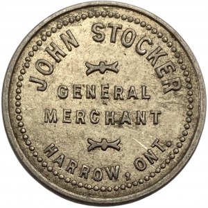 Canada Harrow Ontario 10 Cent John Stocker Merchant Token 474-A-D