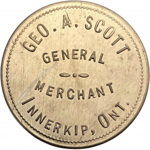 Canada Innerkip Ontario 1 Dollar Geo. A. Scott Merchant Token 514-B-A