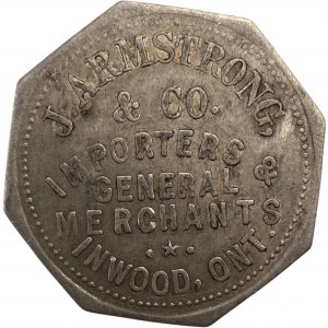 Canada Inwood Ontario 1 Dollar J. Armstrong & Co. Merchant Token 516-B-Ax