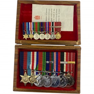 Group of Seven Medals with Miniatures - S/SGT C. L. RUSHMERE