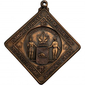 Canada Brantford Ontario 1937 Coronation Token