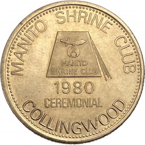 Canada Collingwood Ontario 1980 Shriners Manto Shrine Club Medallion