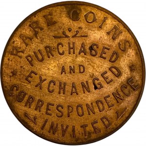 Canada Hamilton Ontario 1903 Jeremiah Gibbs Numismatist Rare Coin Purchased Merchant Medallion