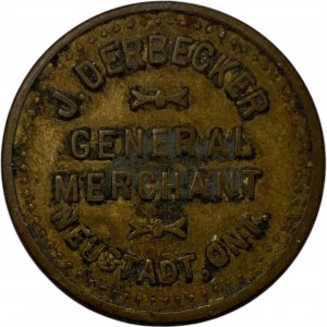 Canada Neustadt Ontario 5 Cent J. Derbecker Merchant Token 680-A-E