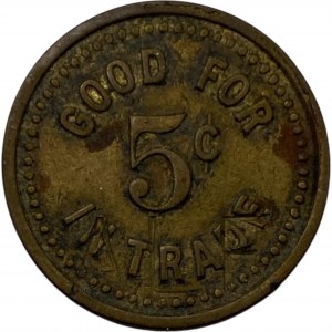 Canada Neustadt Ontario 5 Cent J. Derbecker Merchant Token 680-A-E