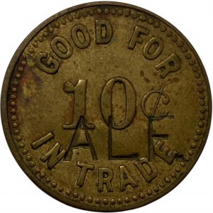 Canada Neustadt Ontario 10 Cent J. Derbecker ALF Counterstamp Merchant Token 680-B-D
