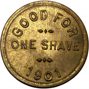 Canada Owen Sound Ontario 1901 S.T. Ankcorn Barber One Shave Merchant Token