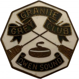 Canada Owen Sound Ontario 1903 Grey Granite Club Curling Pin