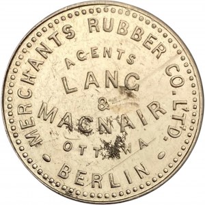 Canada Berlin (Kitchener) Ontario Merchant's Rubber Co. Medallion