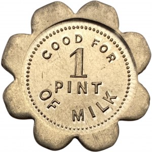 Canada Berlin (Kitchener) Ontario 1 Quart Cedar Valley Dairy D.E. Shantz Merchant Milk Token