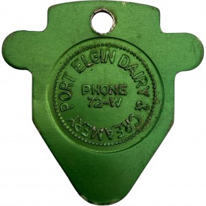 Canada Port Elgin Ontario Dairy 1 Quart Merchant Milk Token