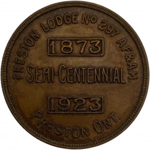 Canada Preston Ontario 1923 Masonic Token Chapter No. 297