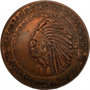 Canada Sault Saint Marie Ontario Masonic Token Chapter No. 102
