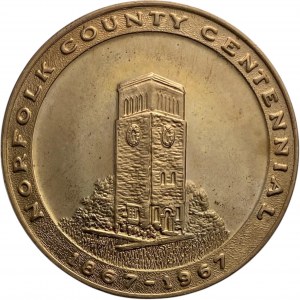 Kanada Simcoe Ontario 1967 Norfolk County Centennial Medallion